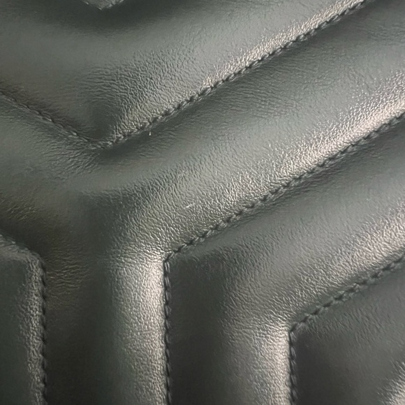 Saint Laurent Green and Gold Quilted Shoulder Bag - Picture 12 of 12